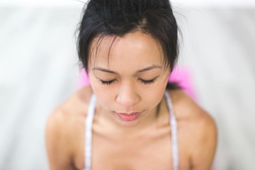 woman meditation breathing calm