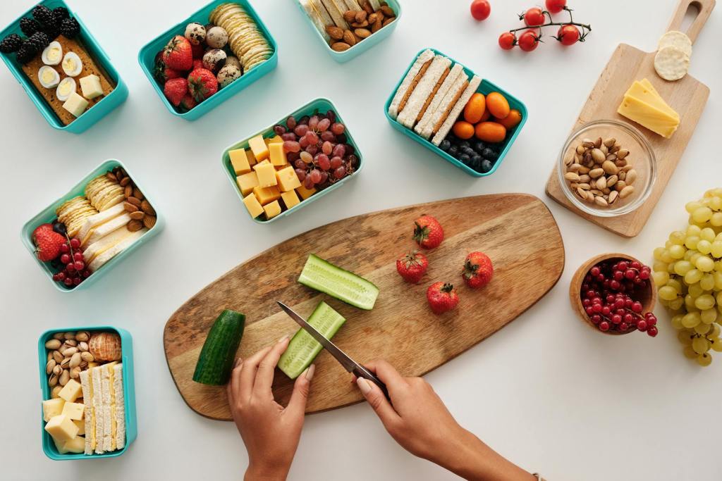 healthy snack prep meal planning woman