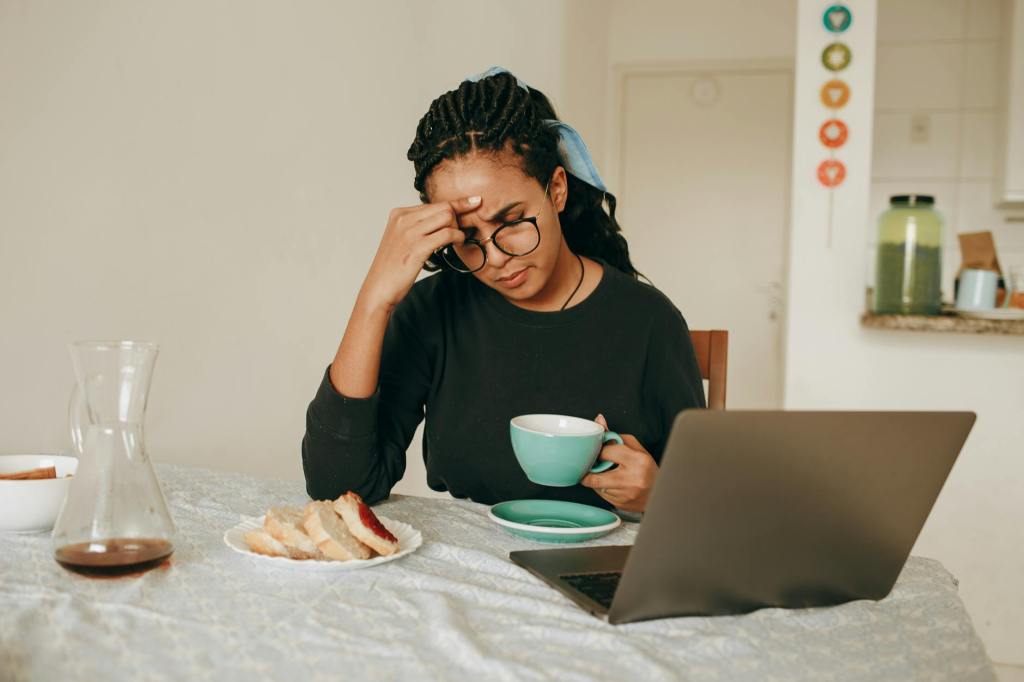 tired mom coffee morning