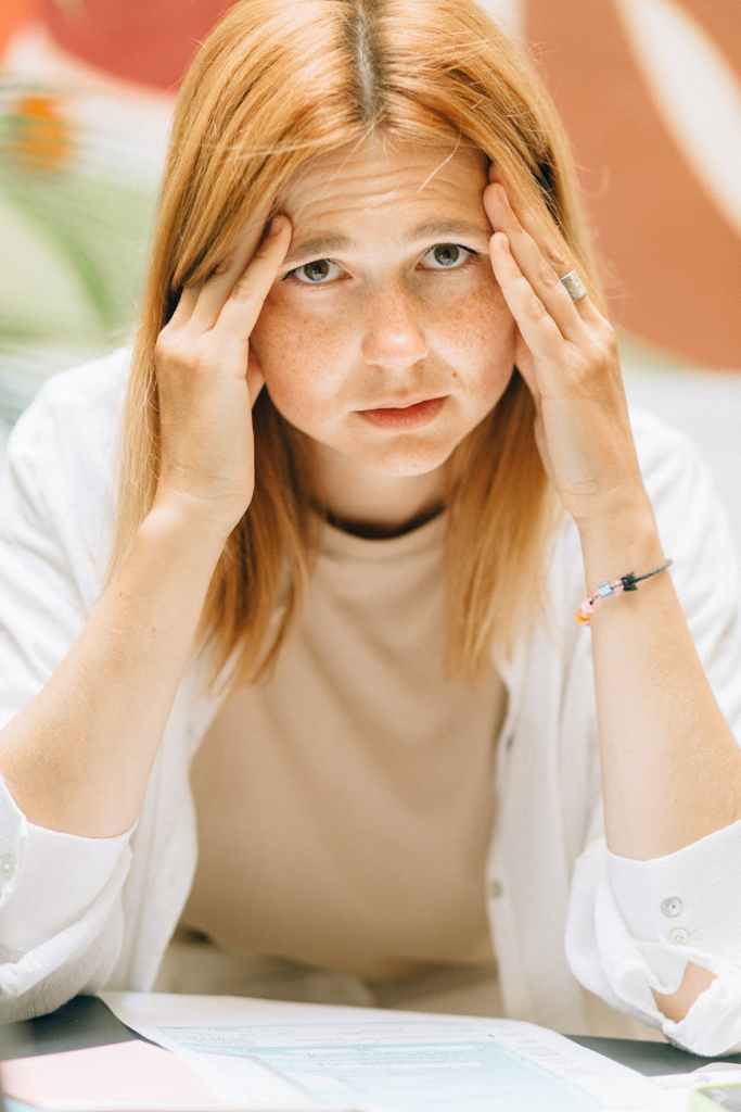 Self-care neglect patterns showing energy depletion in overwhelmed mother