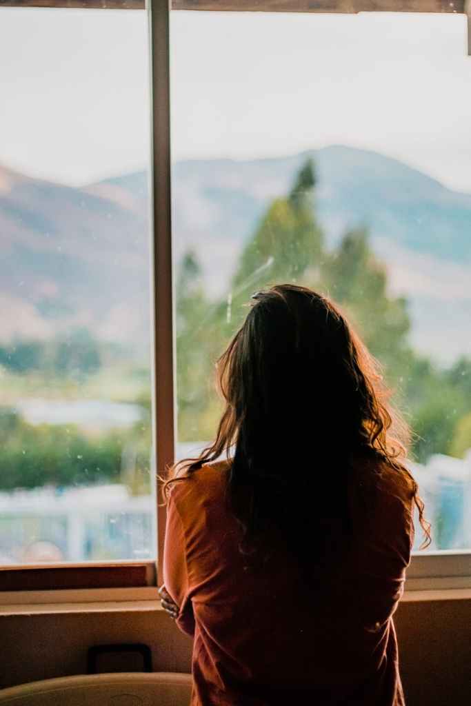 Mother building resilience and emotional strength during quiet morning moment